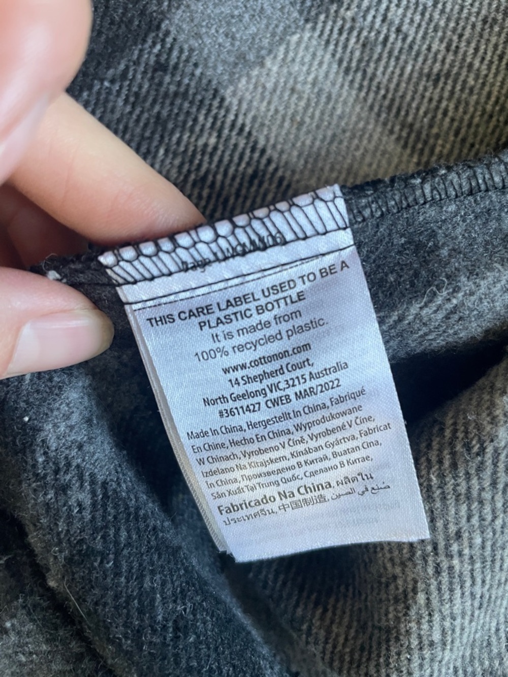 Cotton On Black & Gray Plaid Heavy Overshirt Shacket NWT - Picture 7 of 7